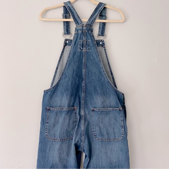 GAP Relaxed Ankle Denim Overalls Medium Indigo - Picture 7 of 16